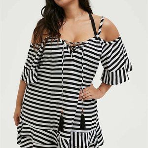 Torrid Cold Shoulder Swim/Beach Cover Up NWT 0/L